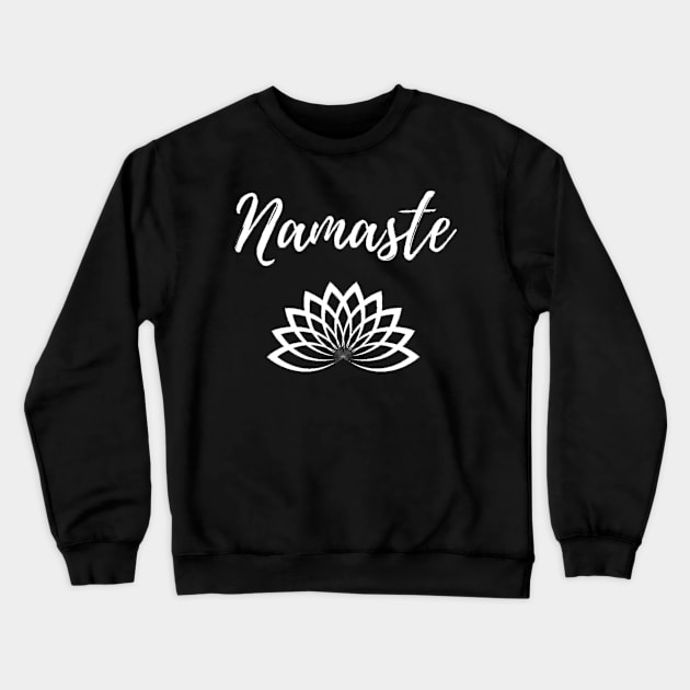 Namaste Flower Crewneck Sweatshirt by Flamingo Design